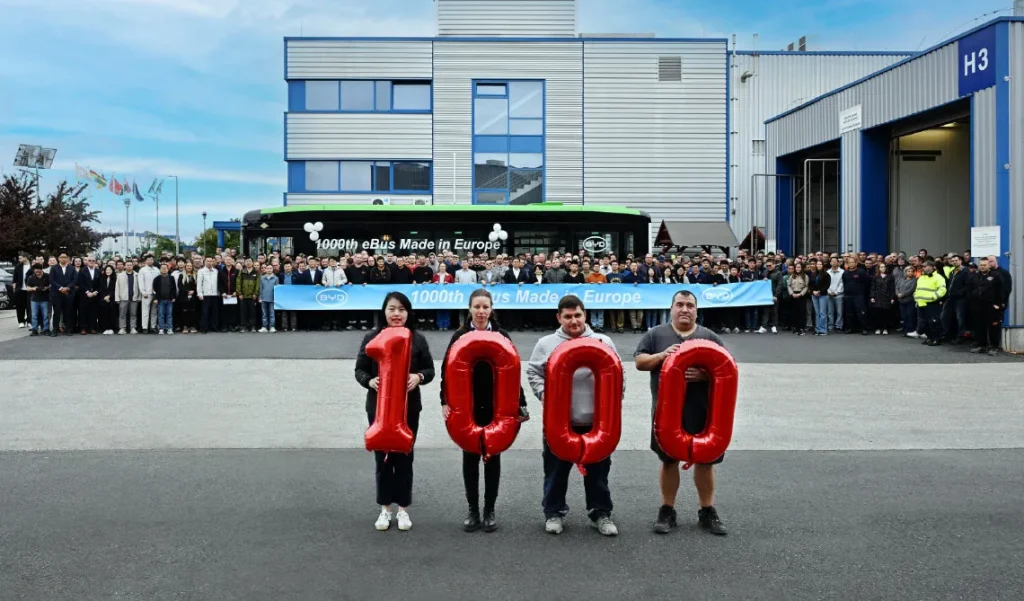 BYD Hits 1,000th Electric Bus Milestone