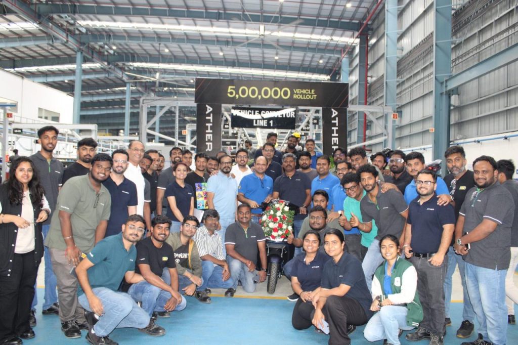 Ather Energy Crosses 5 Lakh E-Scooter 