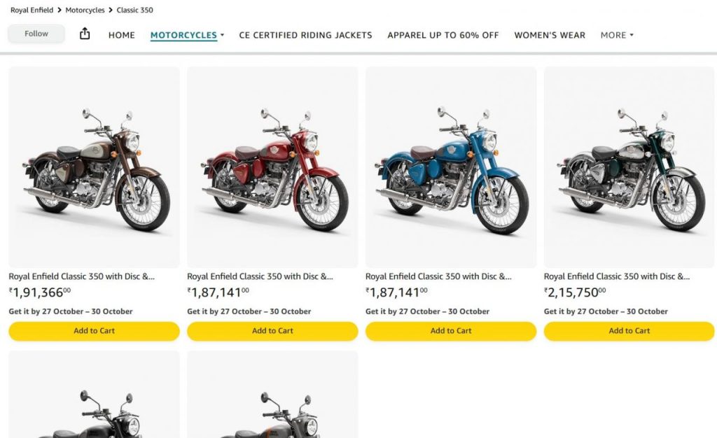 Royal Enfield 350cc Bikes 