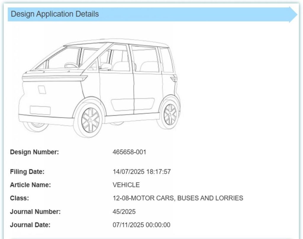 Ola Electric Patents New Compact Car Design